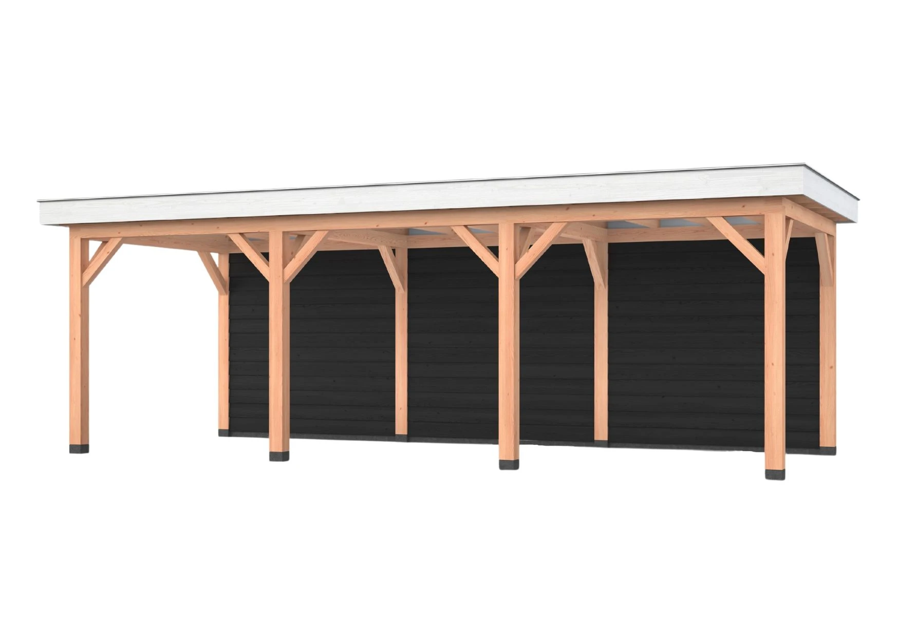 Douglas overkapping, 750 x 300, met achterwand, Westwood Holland - Afbeelding 2